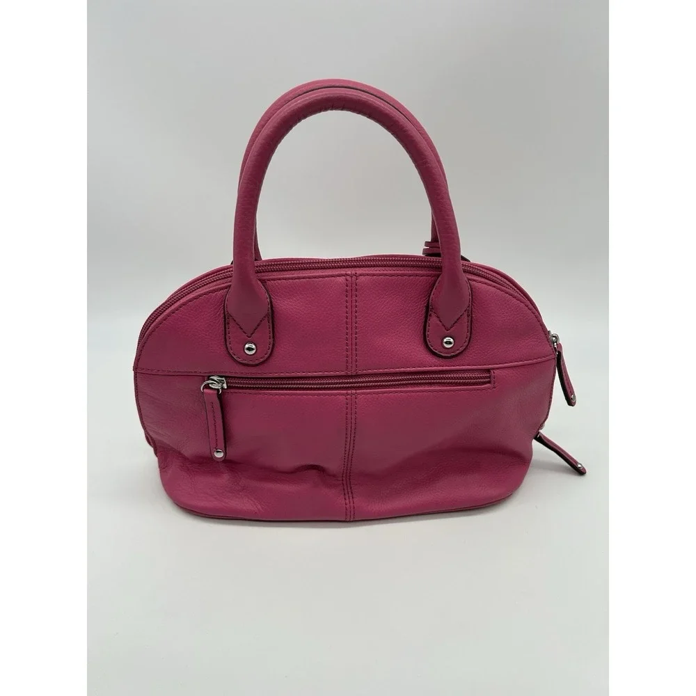 Vintage Tignanello Hot Pink Leather Mini Dome Satchel Handbag Y2K‎ Style Tassel